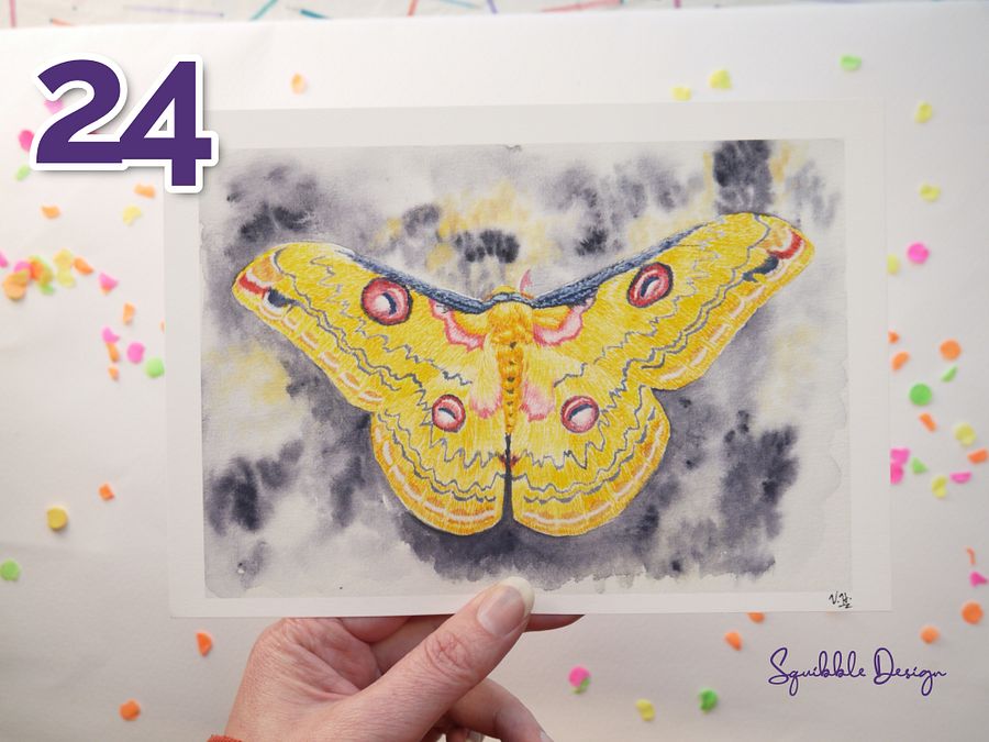 Supporter Print - Yellow Emperor Moth product image (1)