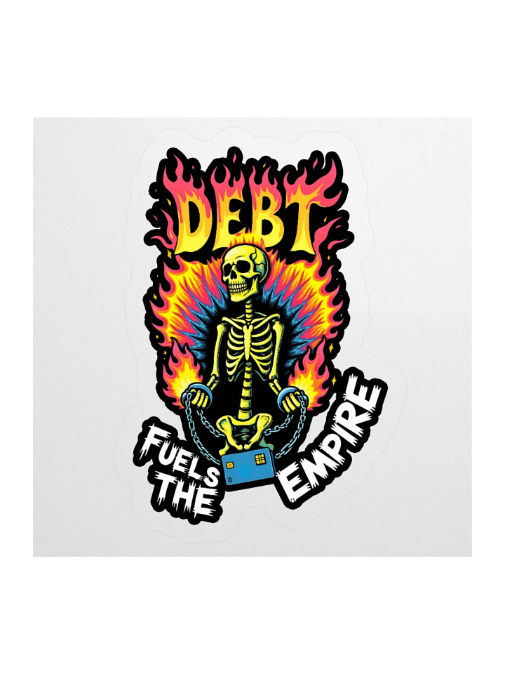 Debt Fuels The Empire Sticker product image (1)