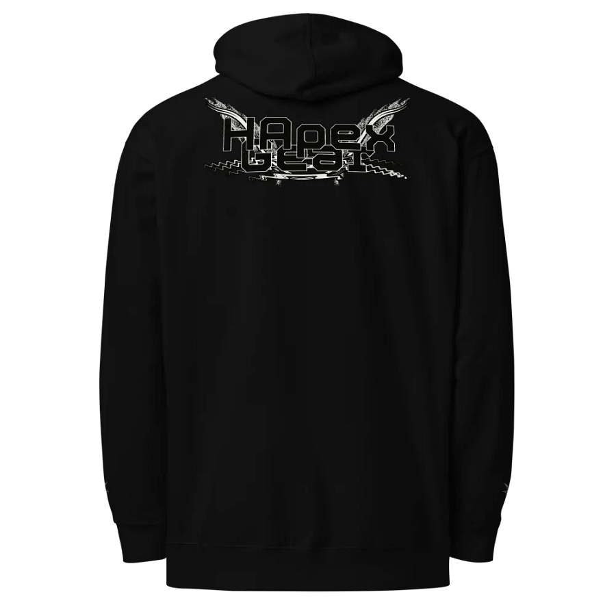 Midweight Hoodie - Embroidered - Wrist - Black HApex Gear White Logo product image (1)