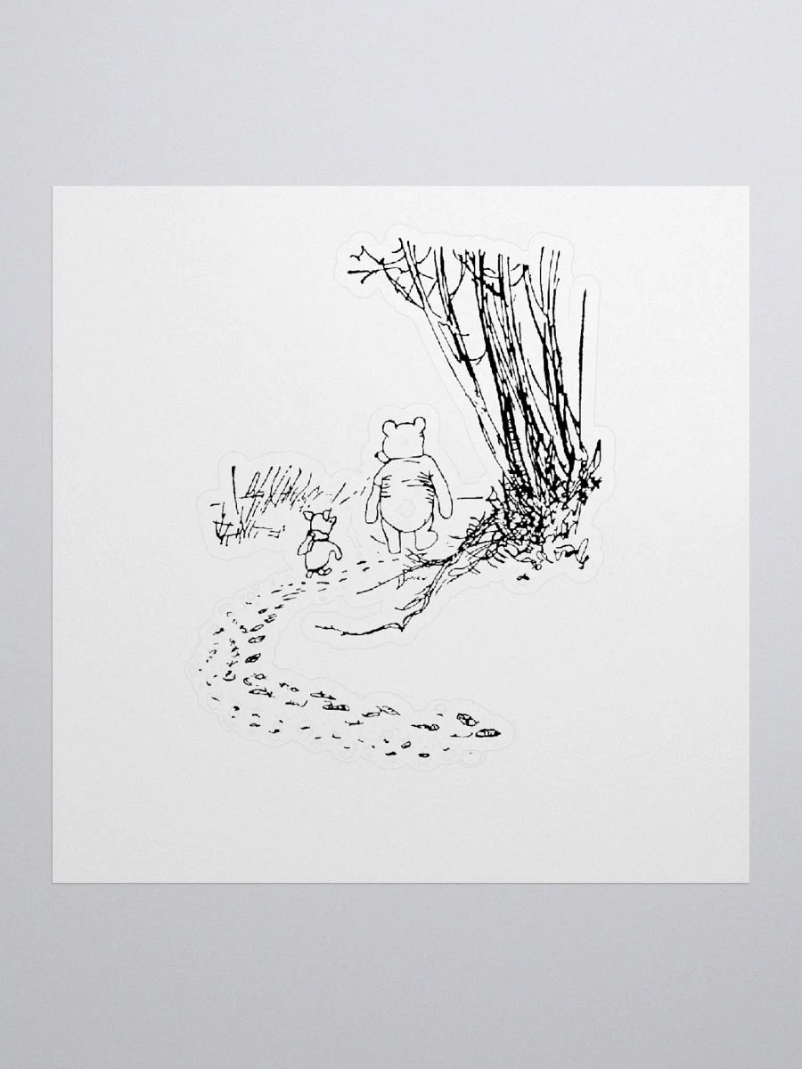 Pooh Bear and Piglet Walking the Path Sticker product image (3)