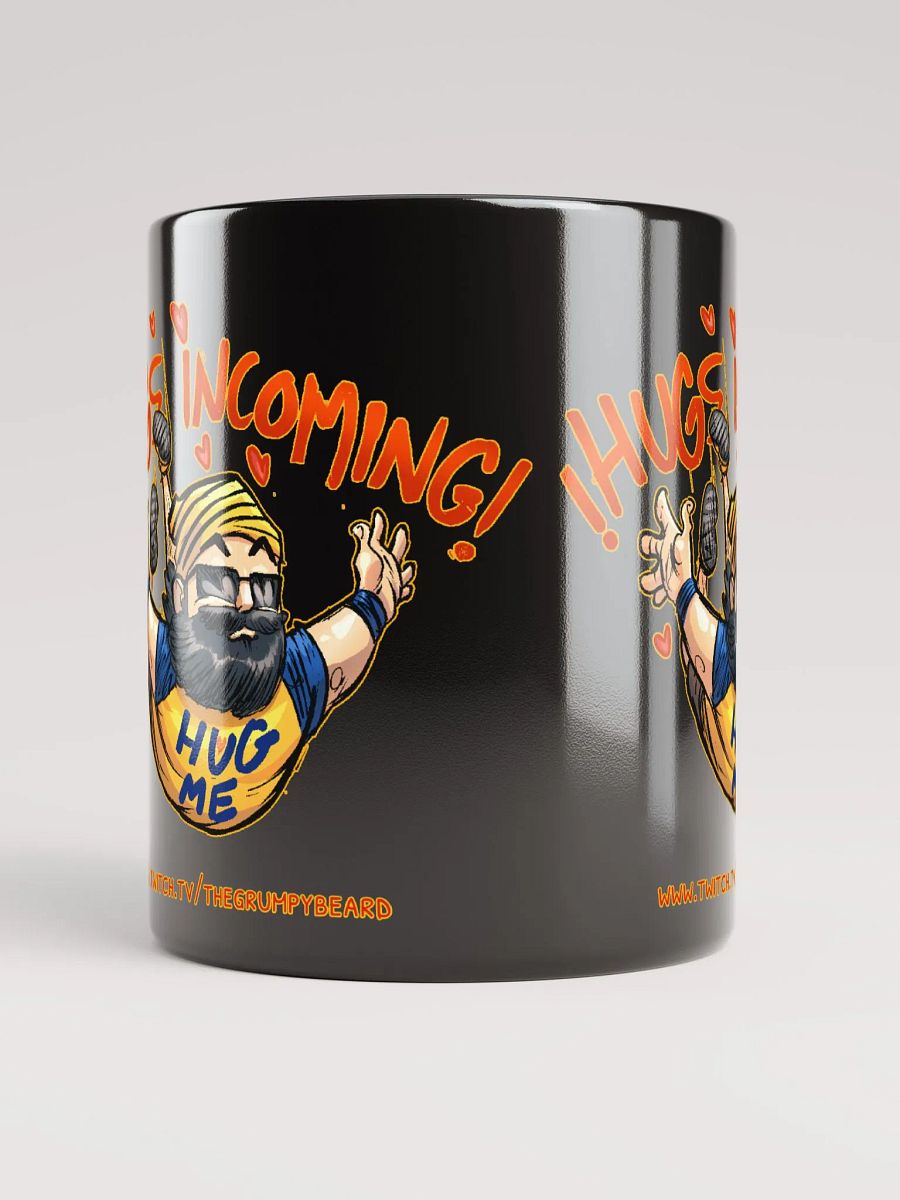 HUGS INCOMING - Black Glossy Mug product image (5)