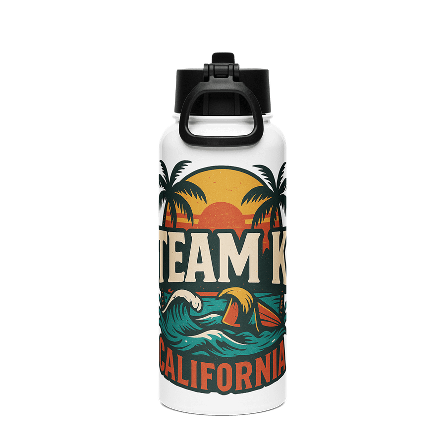 TEAM K CALIFORNIA Stainless Steel Water Bottle with a Straw Lid product image (2)