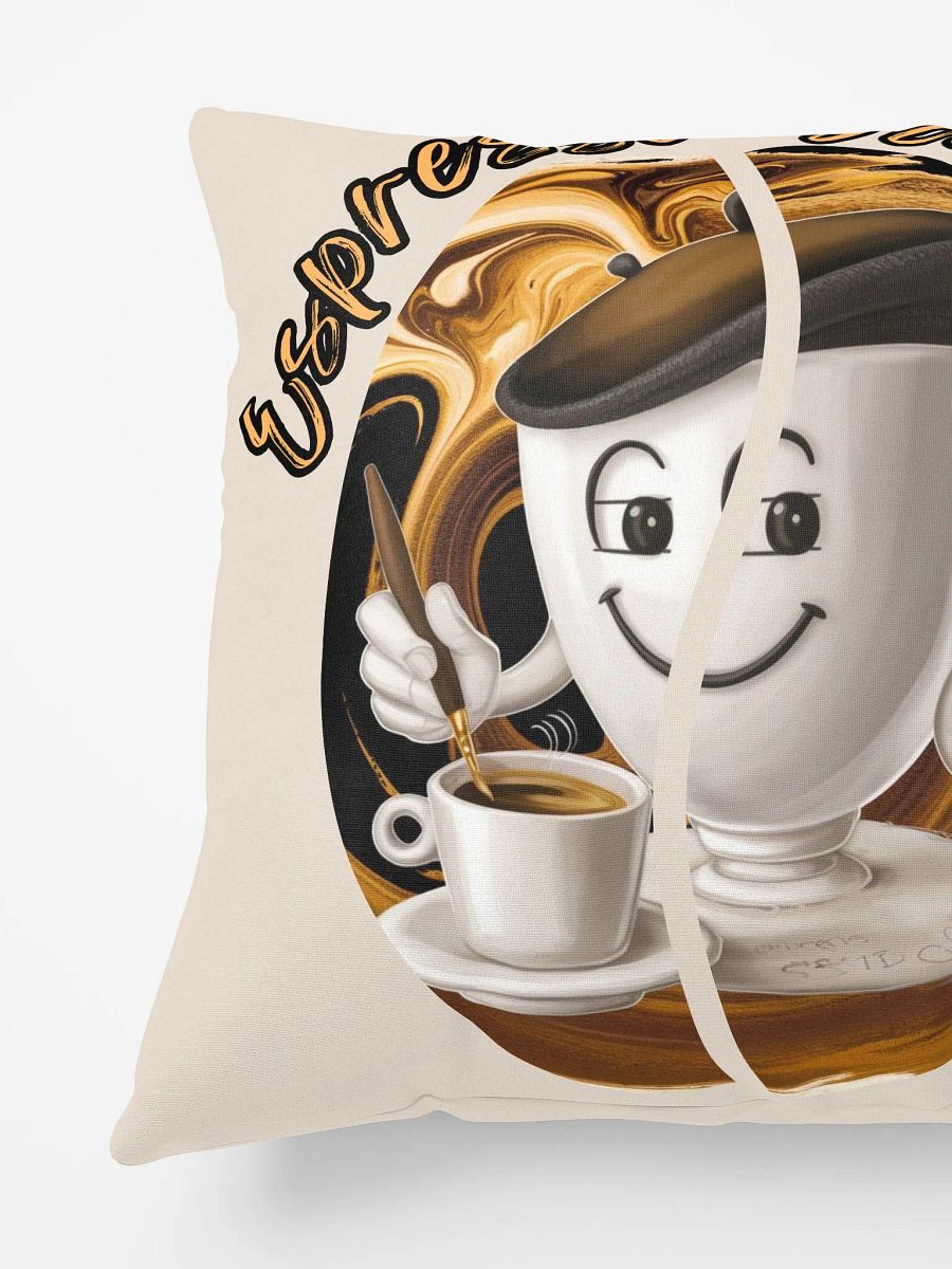 Espresso Yourself Coffee Cup Painter Design Decorative Pillow product image (4)