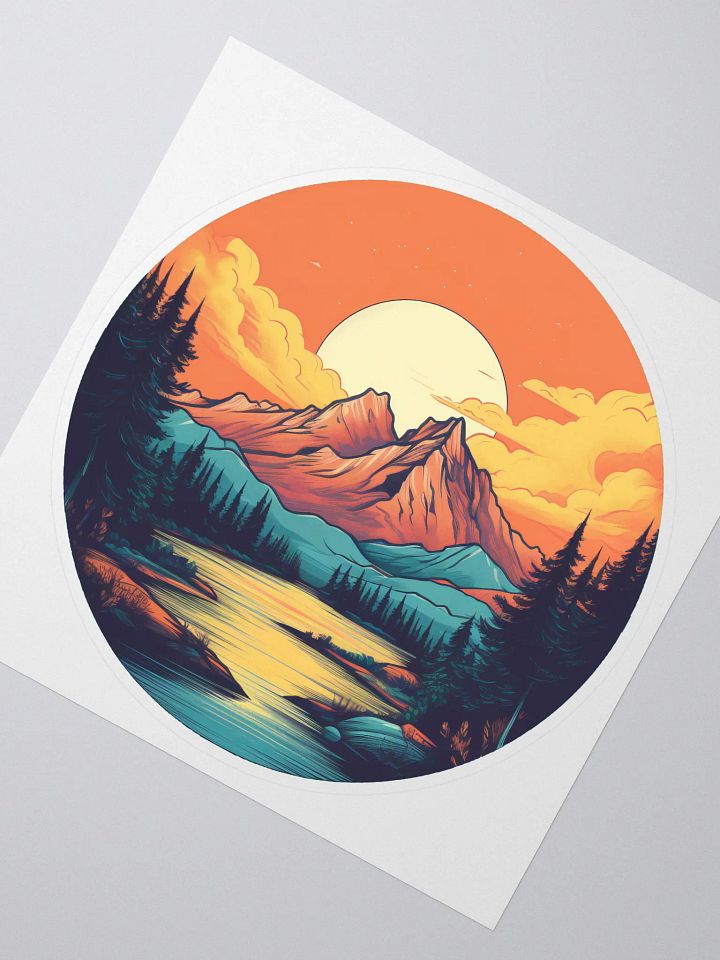 Sunset Mountains sticker product image (2)