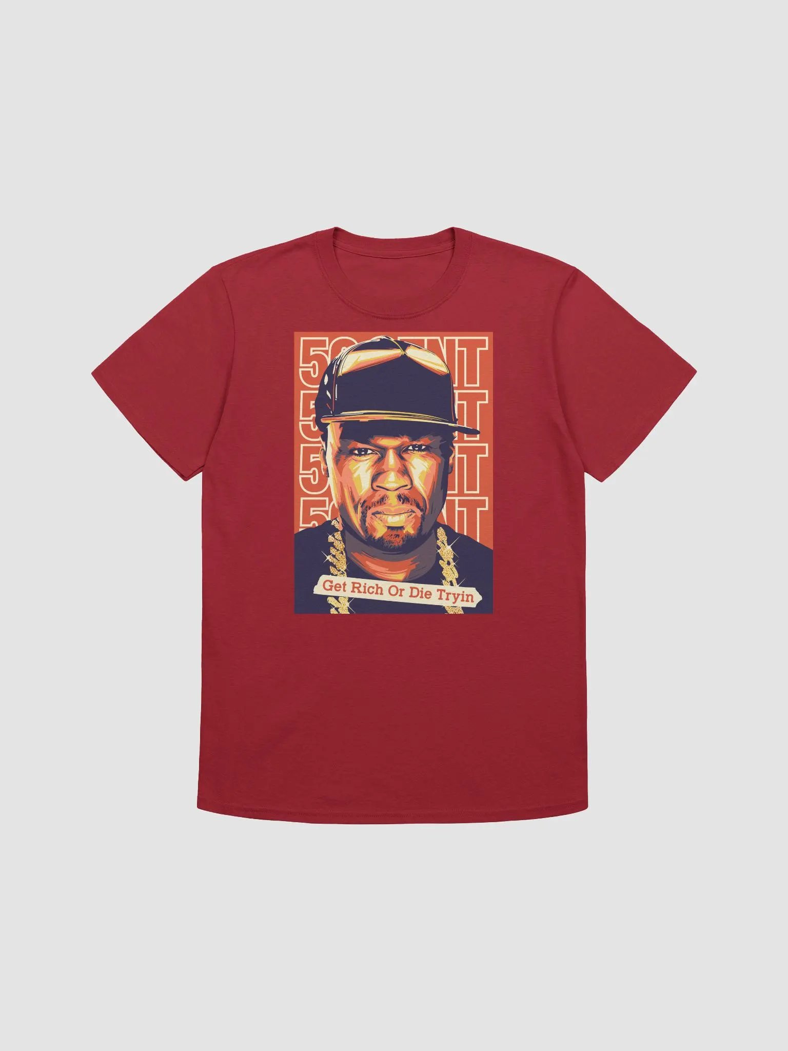 50 Cent Inspired Portrait Graphic T-Shirt product image (4)