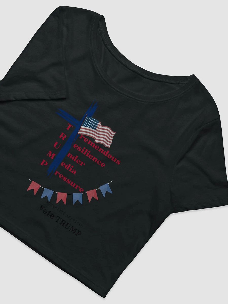 Authentic American Vote Trump Crop Tee product image (3)