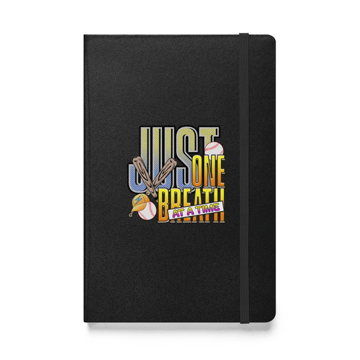 Just One Breath At A Time Baseball Hardcover Journal product image (1)