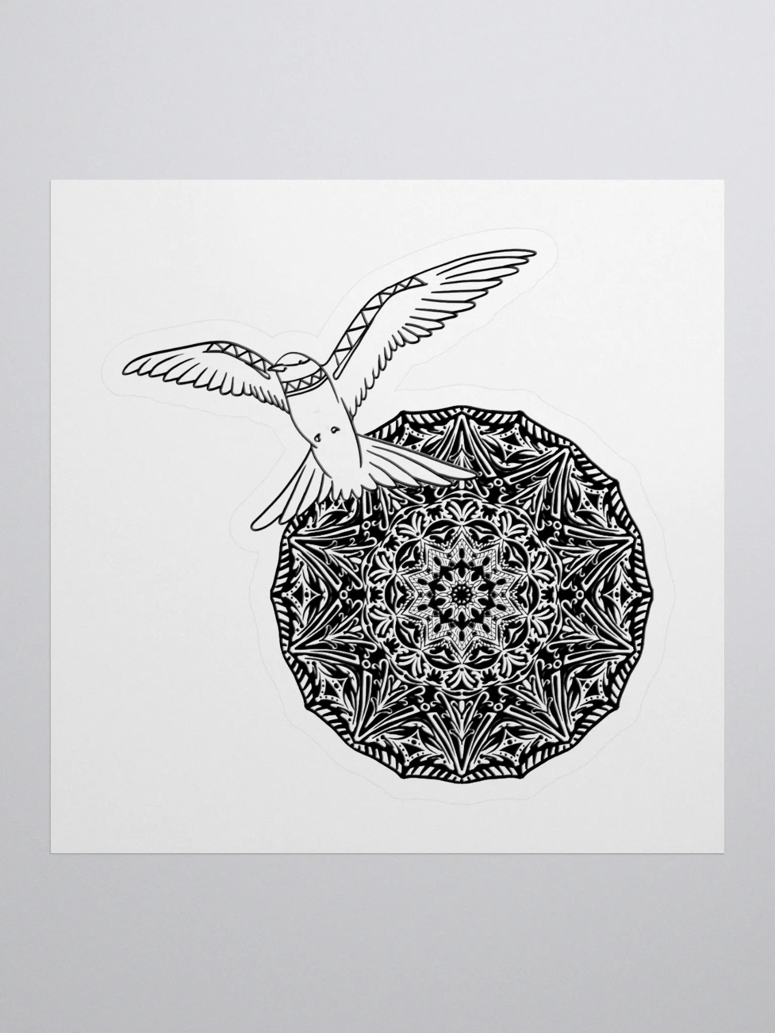 Ornate Monochrome Medallion Stickers product image (1)