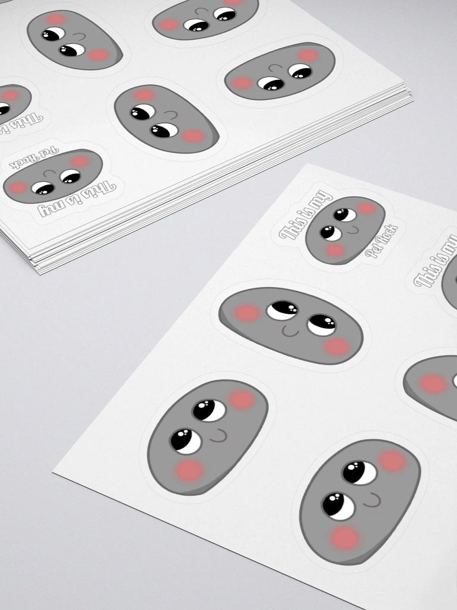 Pet Rock Sticker sheet x9 product image (11)