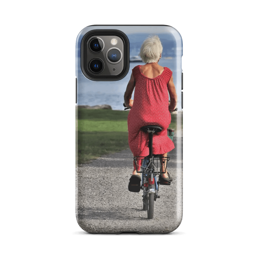Vintage Bicycle Ride Phone Case Featuring an Elderly Woman product image (27)