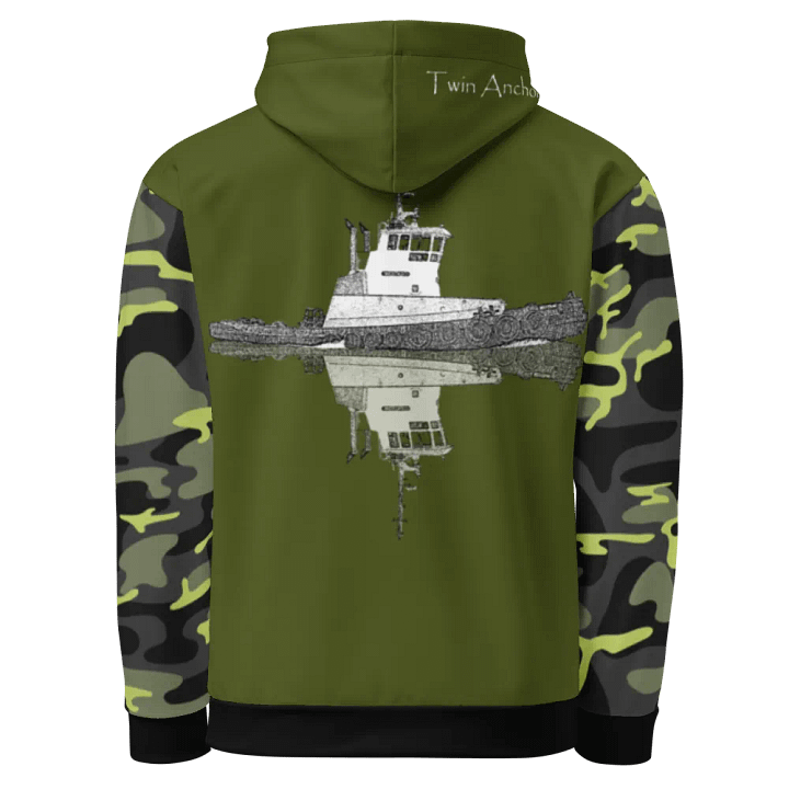 Camouflage & Green Westrac tug Hoodie product image (1)
