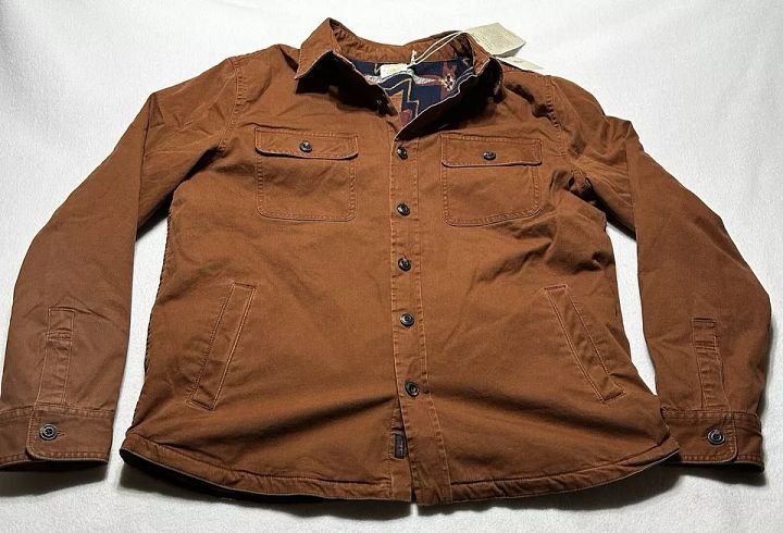 Faherty Jacket Stretch Blanket Lined CPO Dark Chestnut Size Medium product image (1)