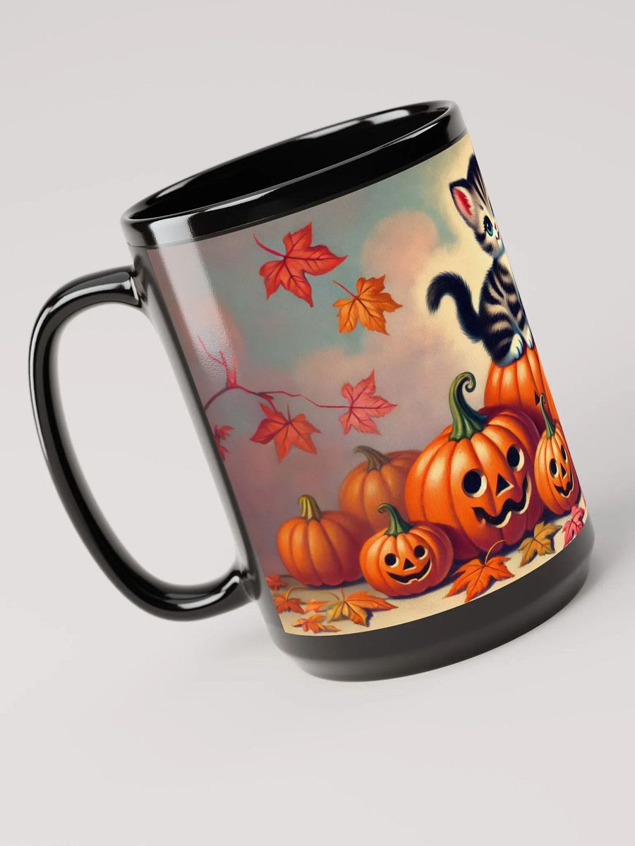 Kitten and Jack-o-Lantern Pumpkins Halloween Mug product image (4)