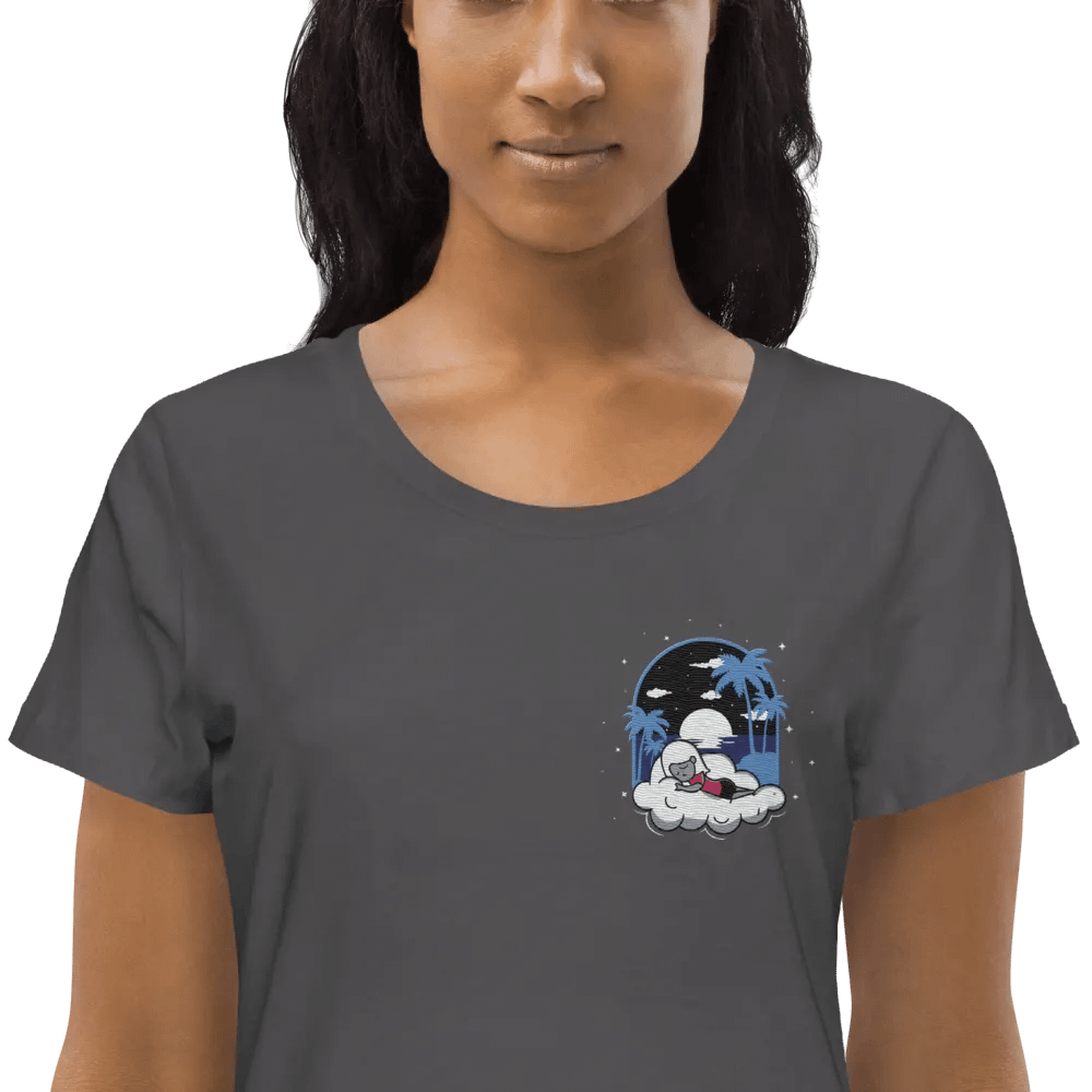 Cloudy Night Women's Fitted Tee Embroidered product image (7)