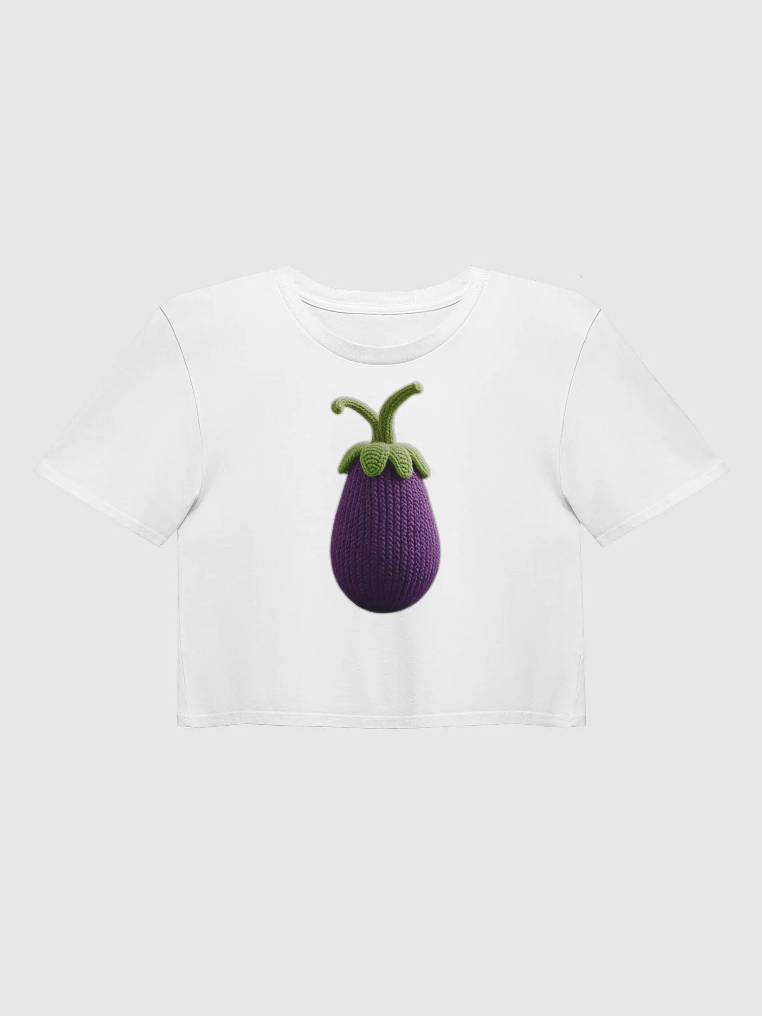 CozyAvocado Women's Premium Egg Plant Crop Top #8 product image (1)