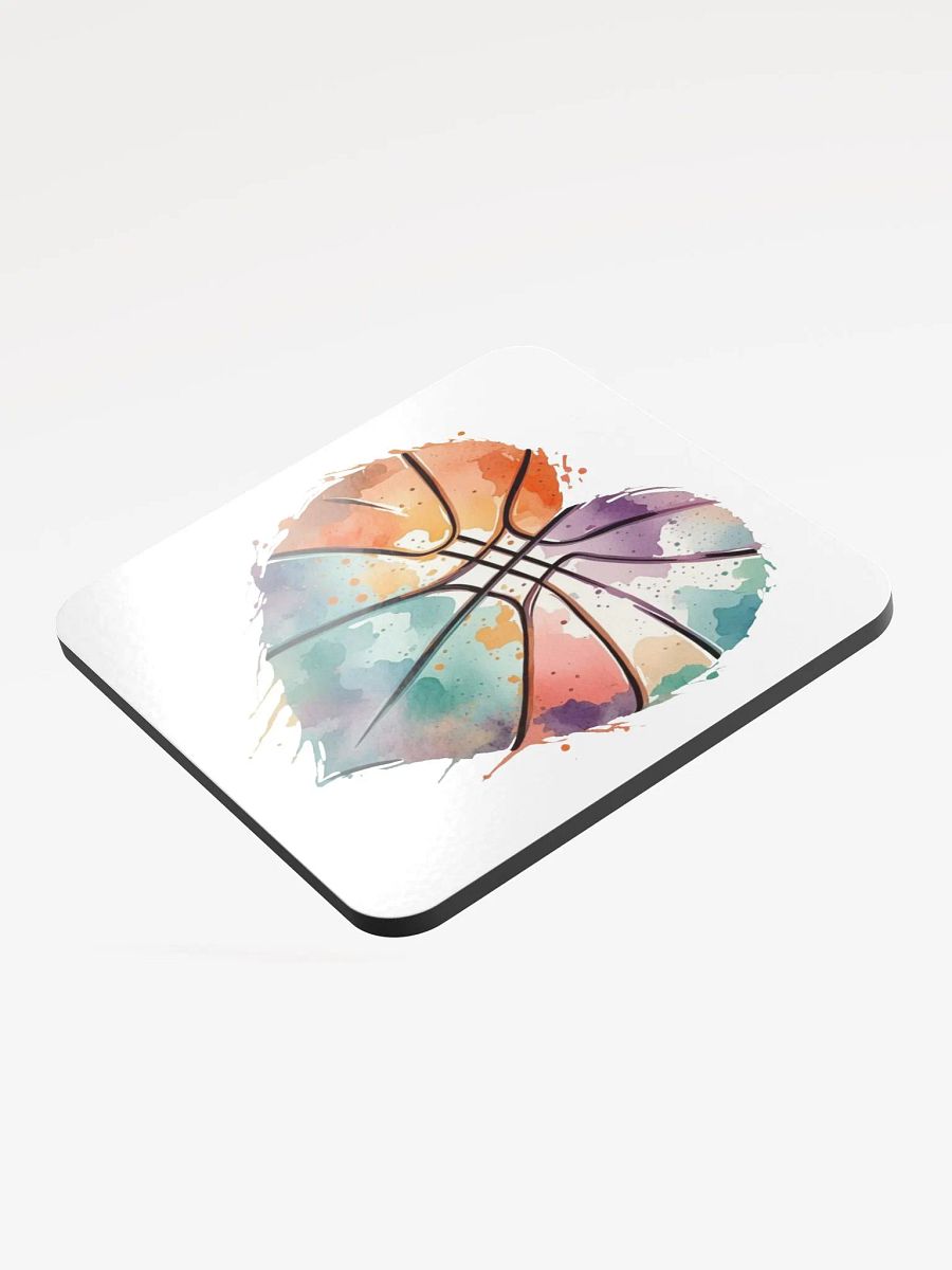Heart Pastel Basketball Hoops of Love Cork Coaster Set product image (4)