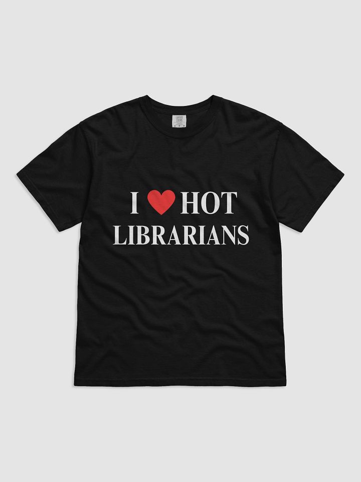 I HEART HOT LIBRARIANS TEE - BLACK product image (1)