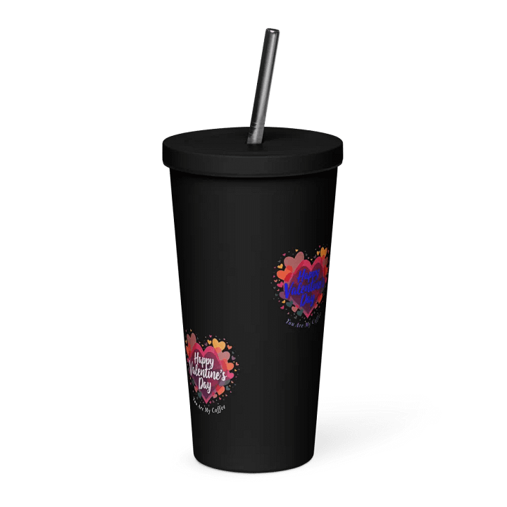 Cupid’s Cold Cup, Sips of Romance, Valentine’s Drinkware, Love on the Go, Sweetheart Straw Cup product image (1)