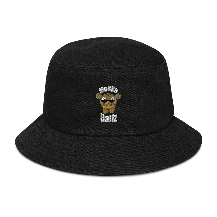 Embroidered Denim Monke Ballz Bucket Hat product image (1)