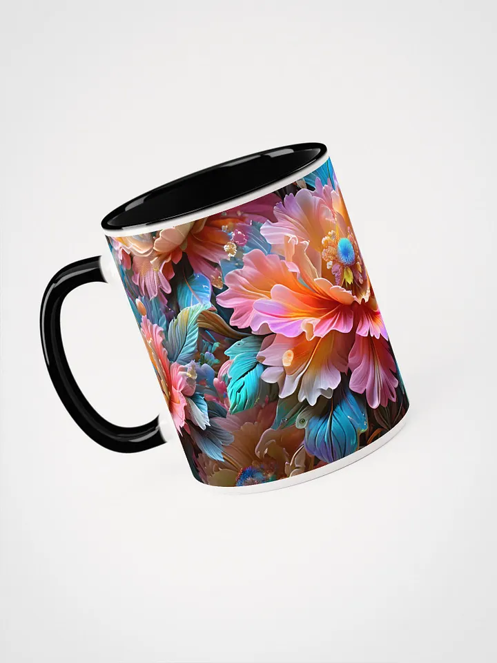 Coffee Mug with Color Inside - Iridescent Flowers product image (1)