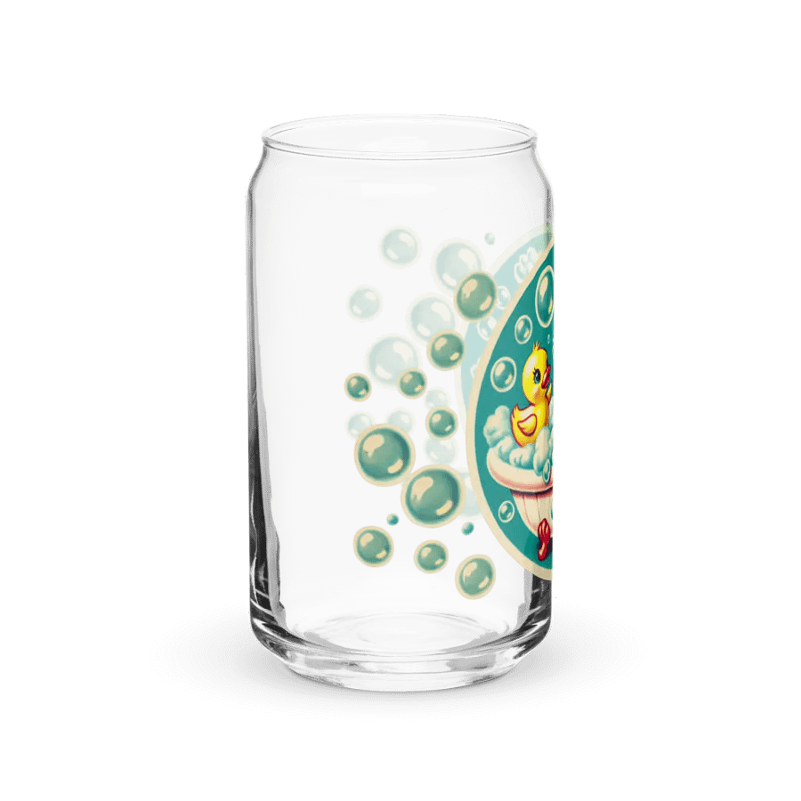 Ducky in a Bubble Bath Glass with Optional Lid and Straw product image (40)