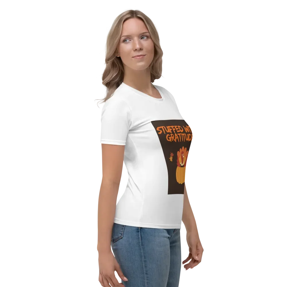 🦃🍁 THANKSGIVING FUNNY TEES 4 U FOR WOMEN - “Stuffed with Gratitude.” product image (4)