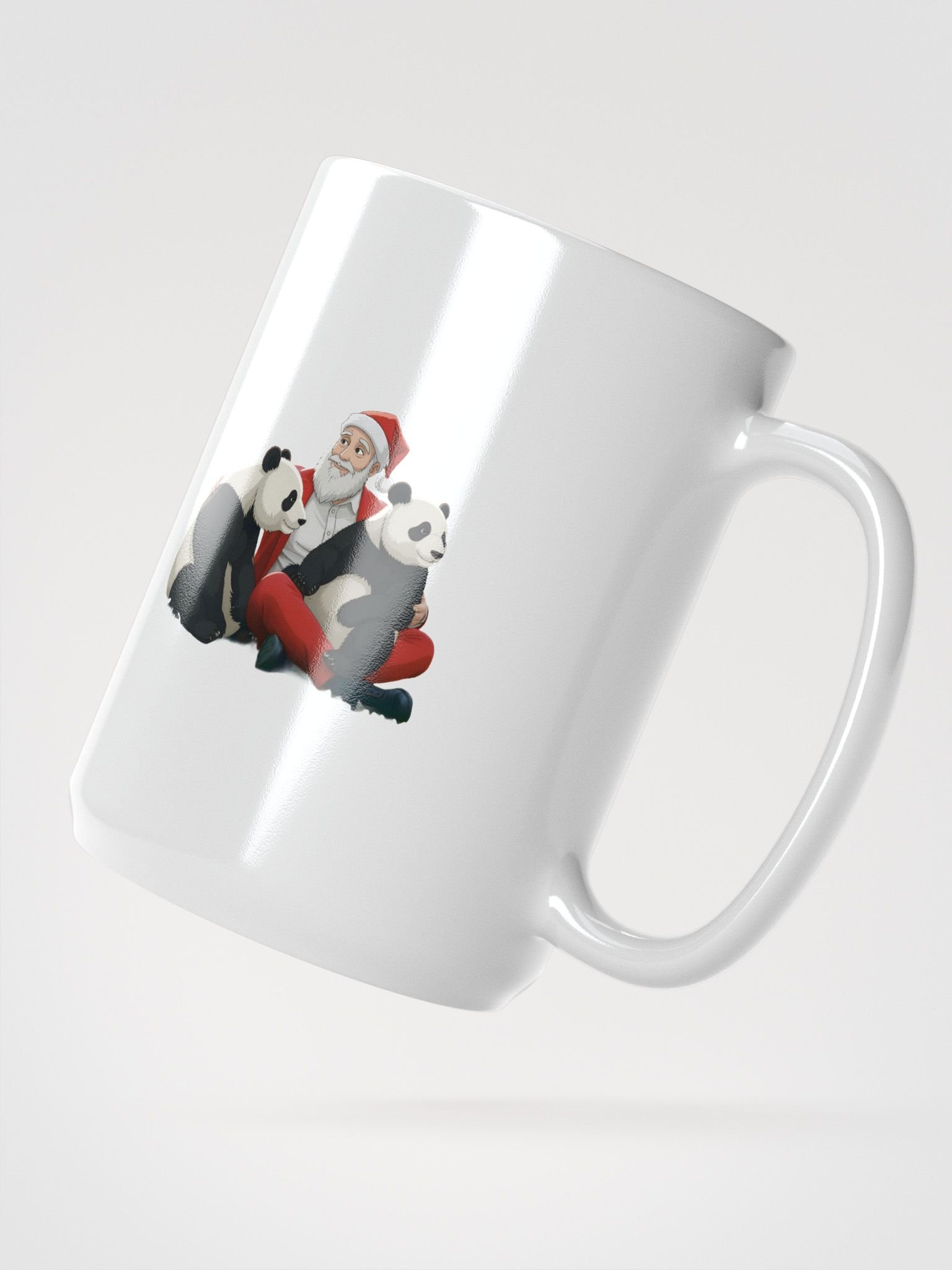 Pandas and Santa mug product image (3)