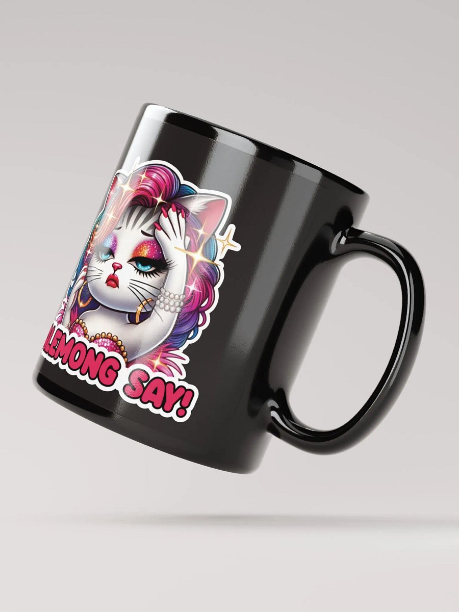 Alemong Say! Black Glossy Mug product image (2)
