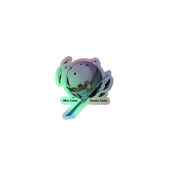Who cares? Hawke Cares! Holographic sticker product image (1)