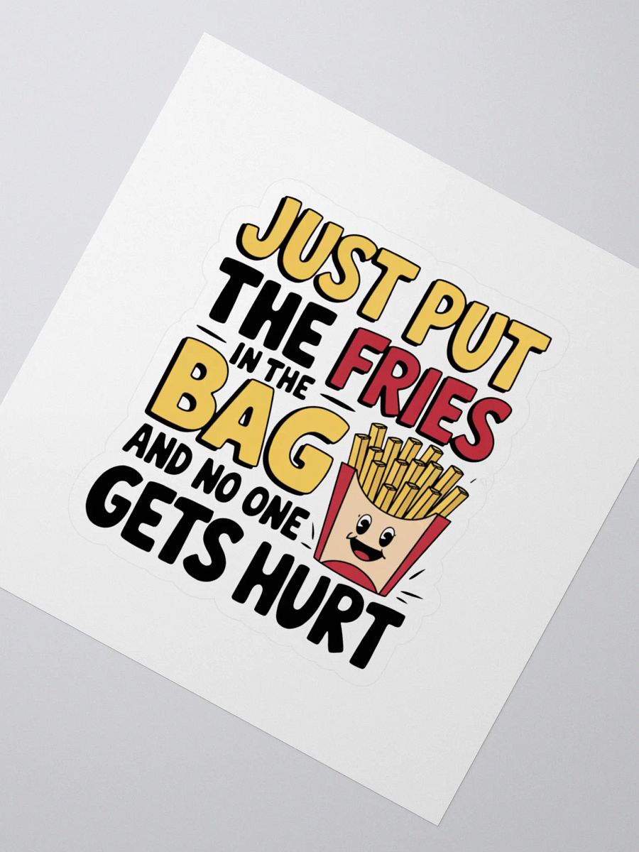 French Fries Hostage Kiss Cut Stickers product image (2)