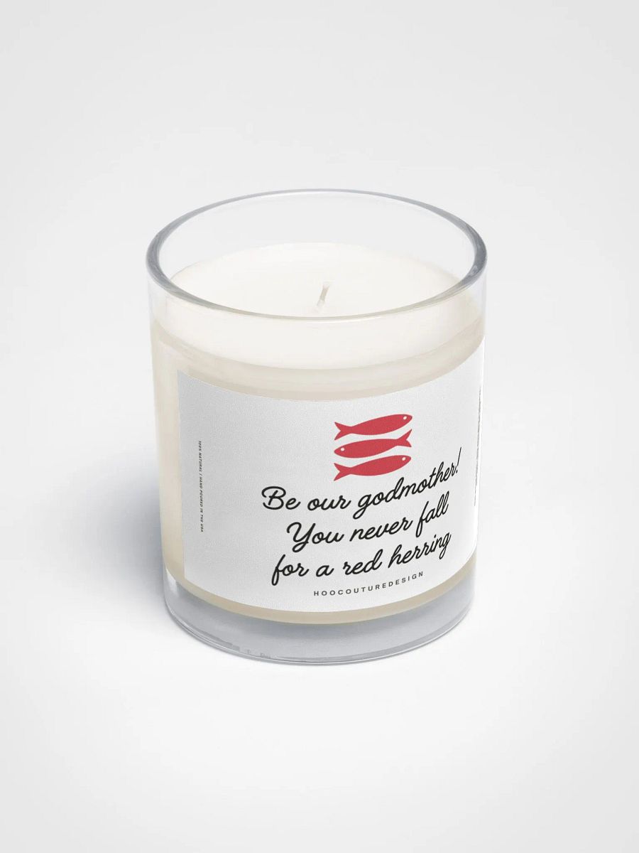 Funny gift for a godmother - Red herring - Soy wax vegan candle product image (3)
