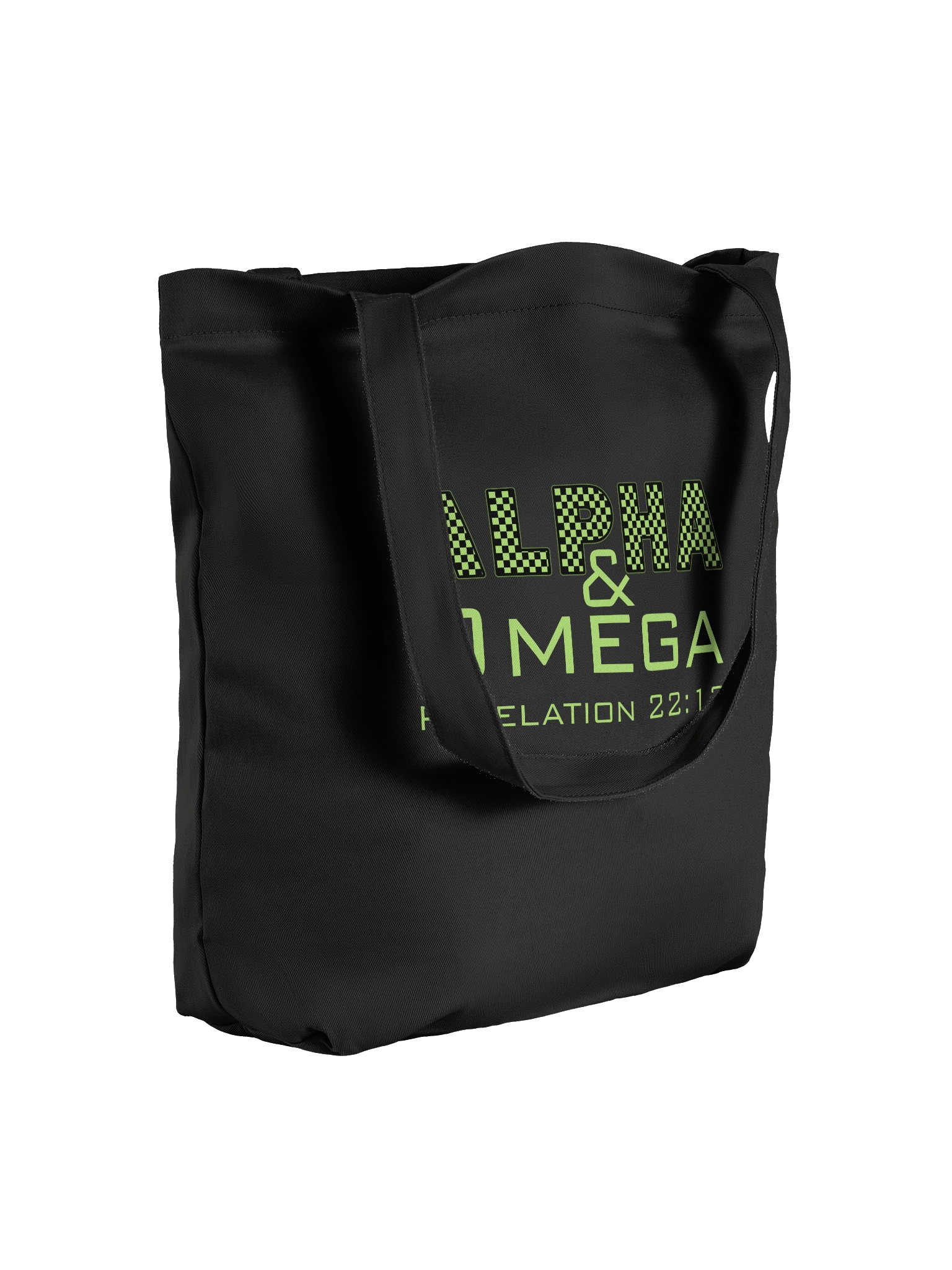 Alpha & Omega Christian Eco Tote Bag | Faith-Inspired Reusable Bag | Jesus Christ Bible Verse Tote for Believer product image (3)