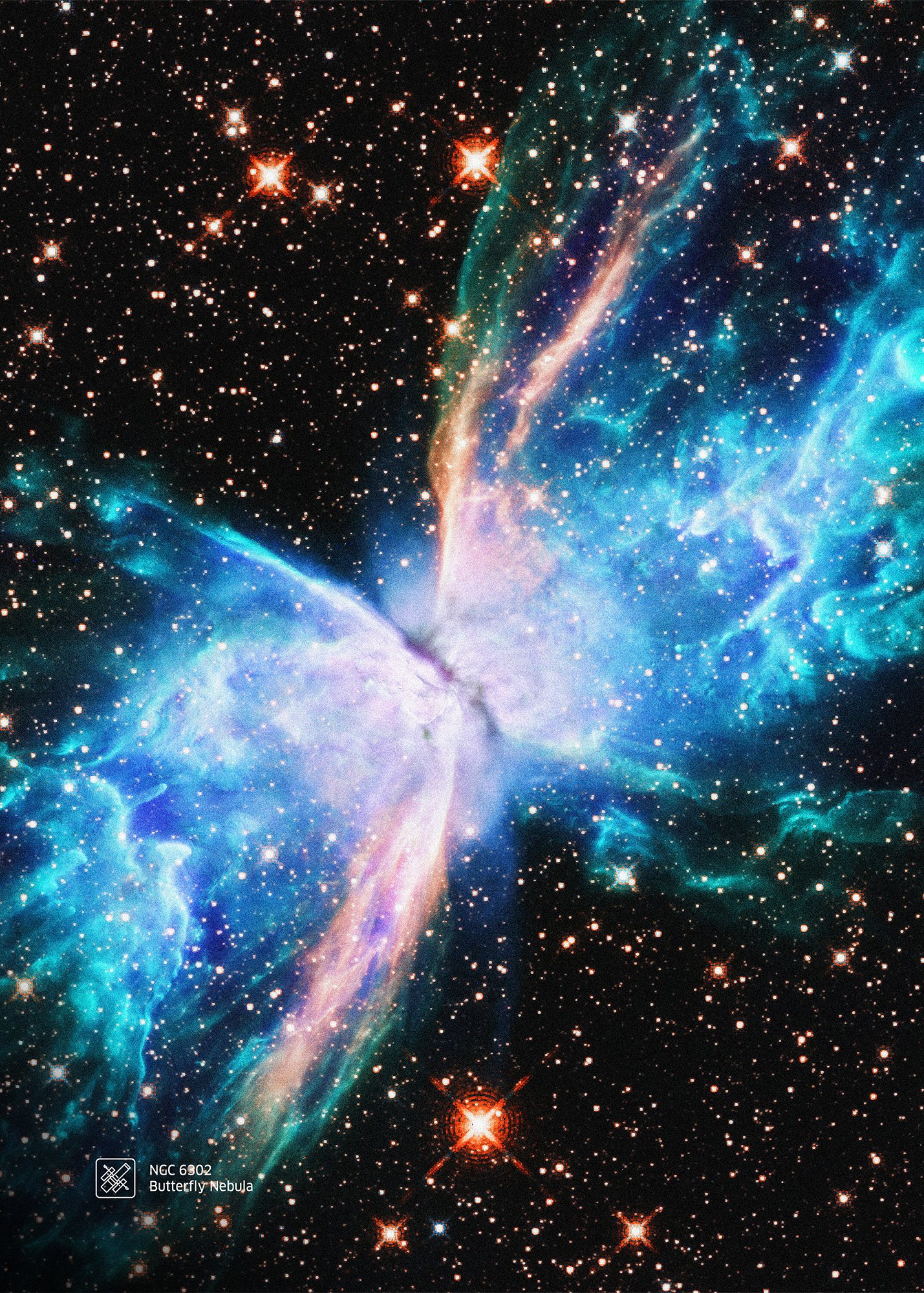 Butterfly Nebula NGC 6302, NASA Hubble Space Telescope — Hi-Res Space poster, science poster, space photo product image (4)