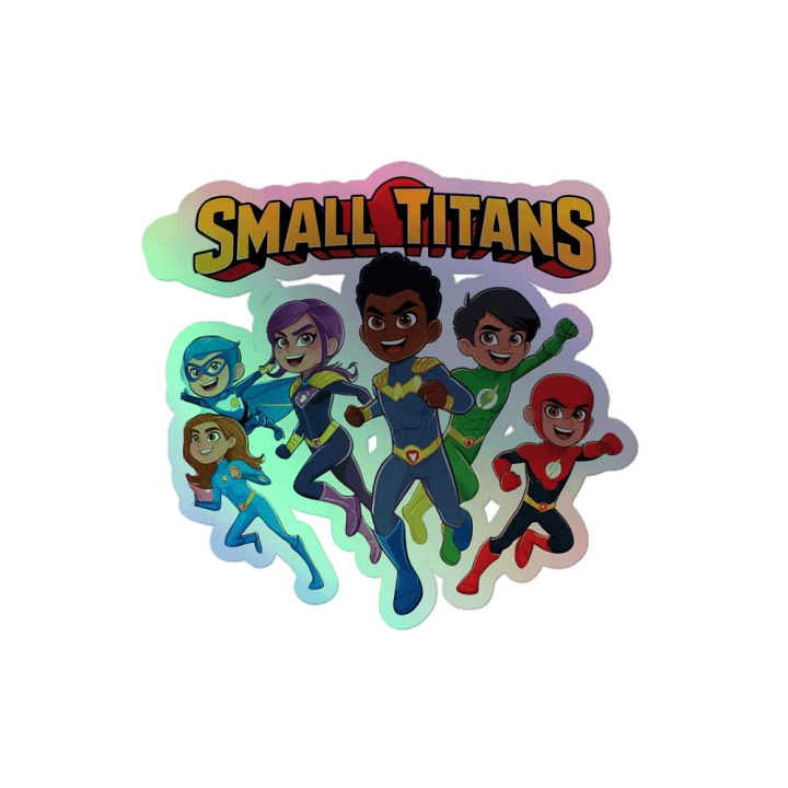 Small Titans Holographic Sticker Sheet product image (2)