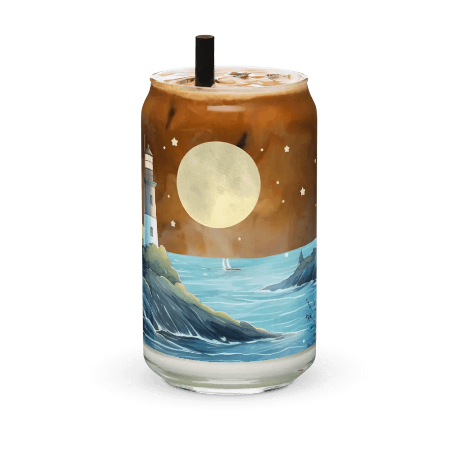 Celestial Mouse Stargazing Bliss Glass Can | 16 oz Magical Night Sky Drinkware product image (6)