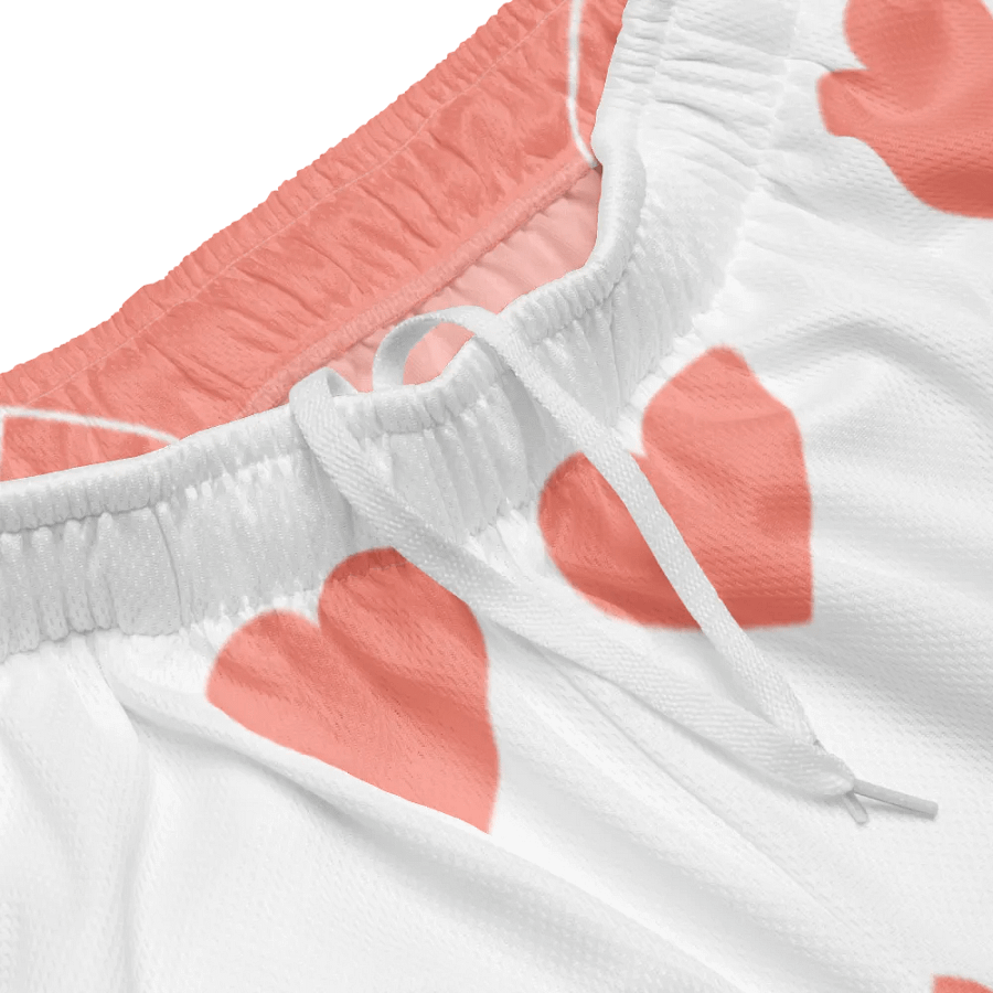 Orm Kornnaphat Unisex Mesh Shorts (White & Pink) product image (3)