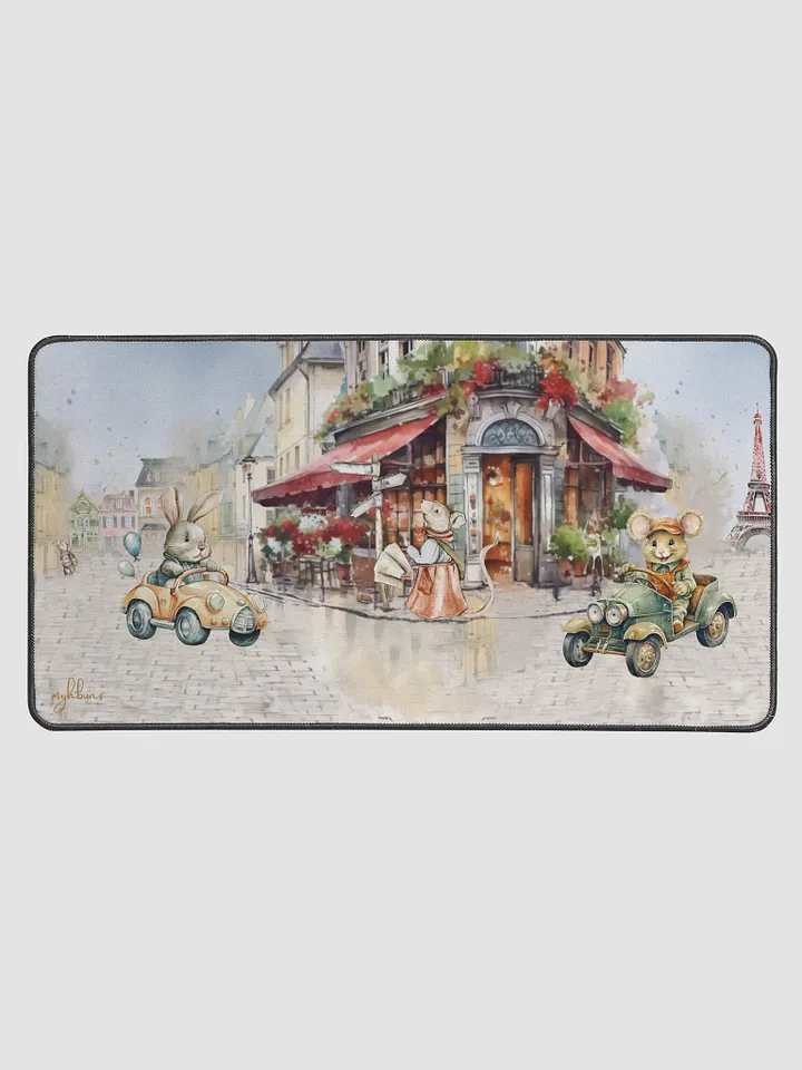 Mice In Paris Desk Mat | Parisian Charm product image (1)