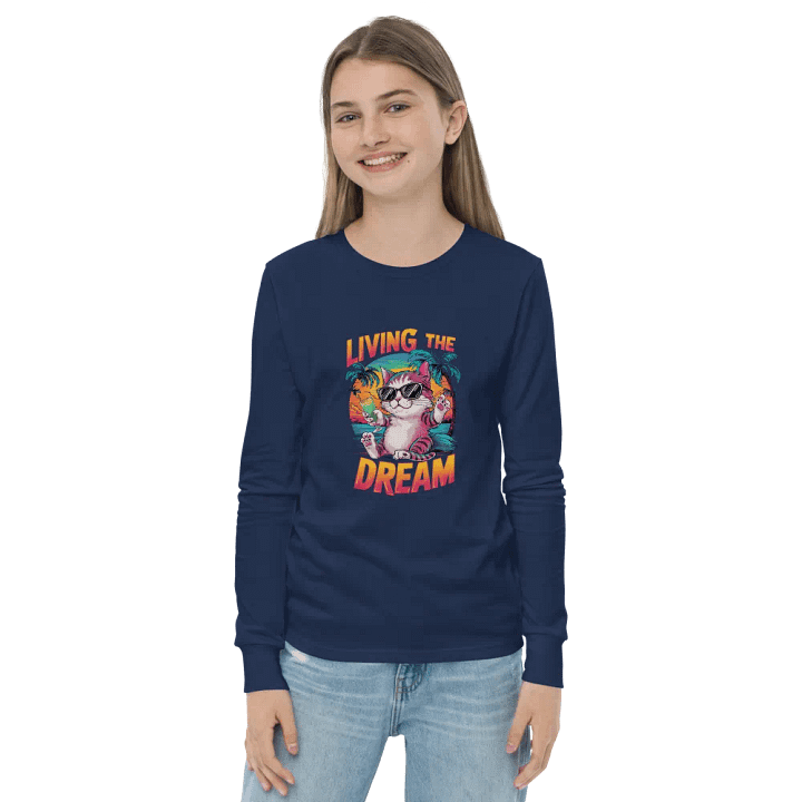 Tropical Dream Cat Youth Long Sleeve product image (1)