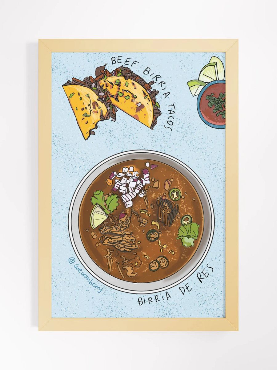 Beef Birria Tacos Framed Poster product image (1)