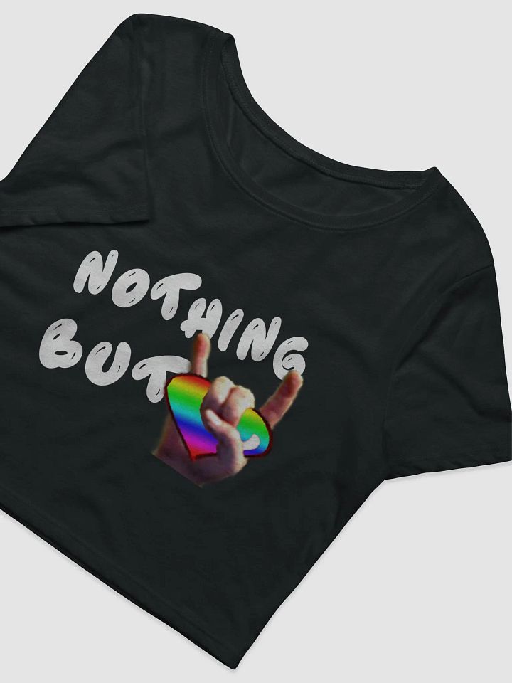 Nothing But Love - Pride Edition - White Text - Women's Crop Tee product image (2)