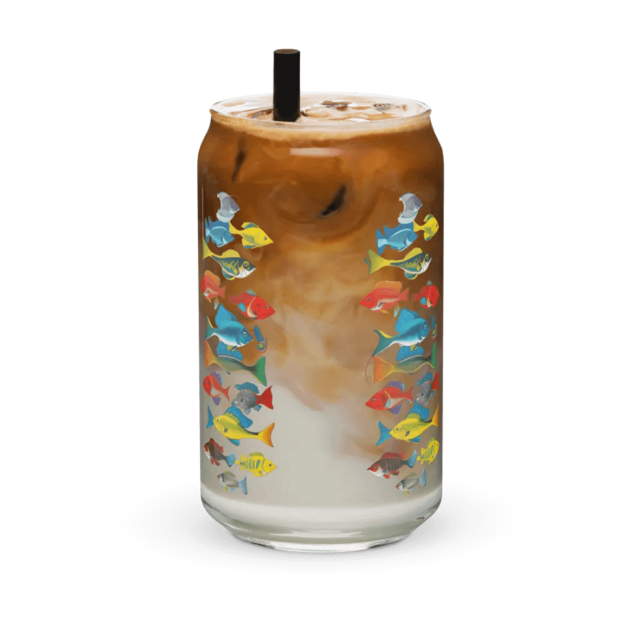 Vibrant Marine Life Can-Shaped Glass product image (41)