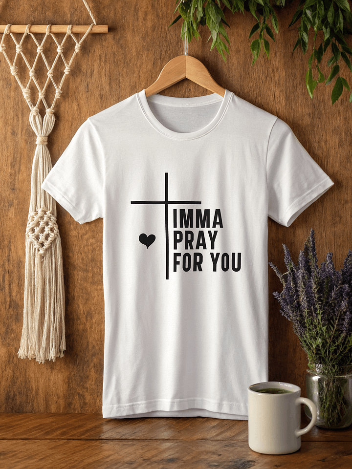 Imma Pray For You Women White T-Shirt product image (2)