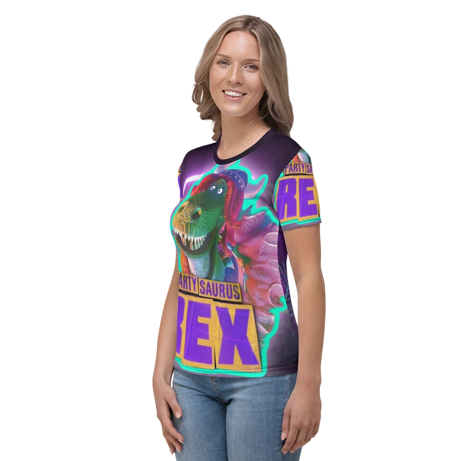 All Over Print Womens Crop Partysaurus Rex Tee product image (3)