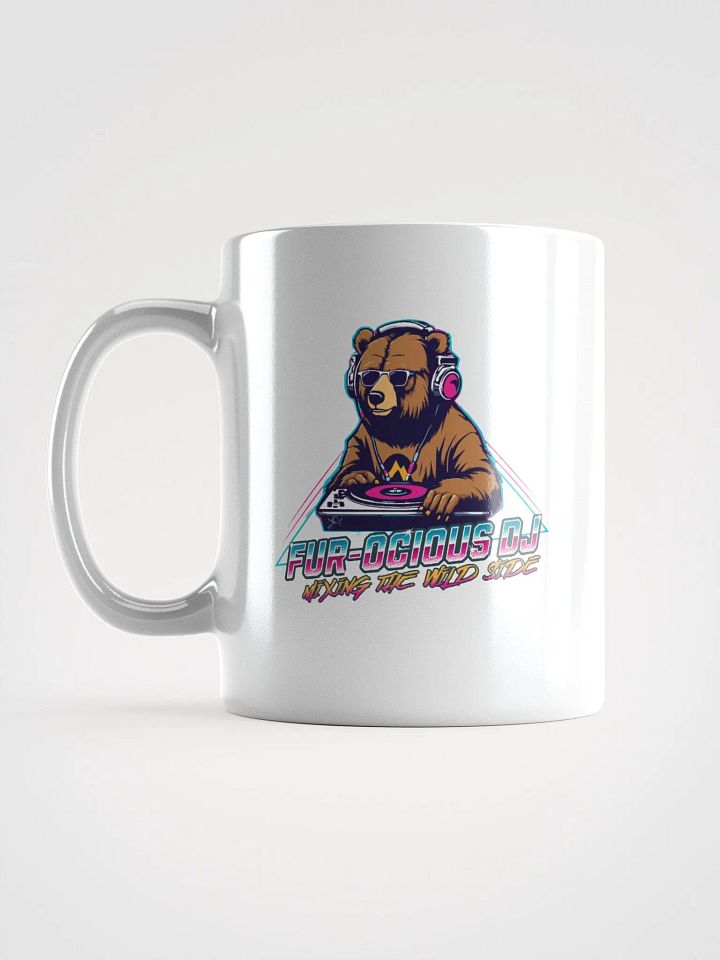 Fur-ocious DJ White Glossy Mug product image (1)