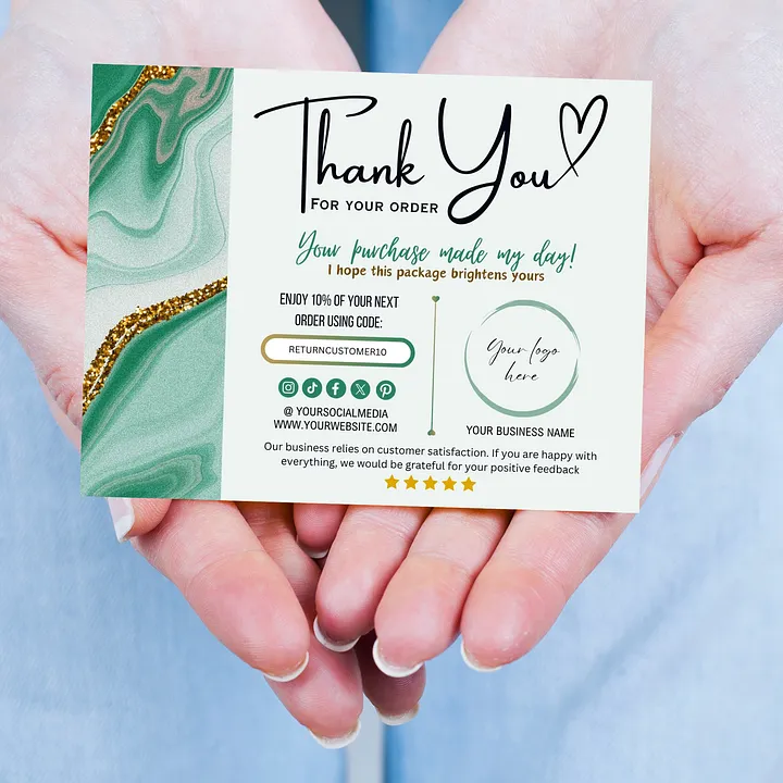 Esmeralda - Thank You Card Template product image (2)