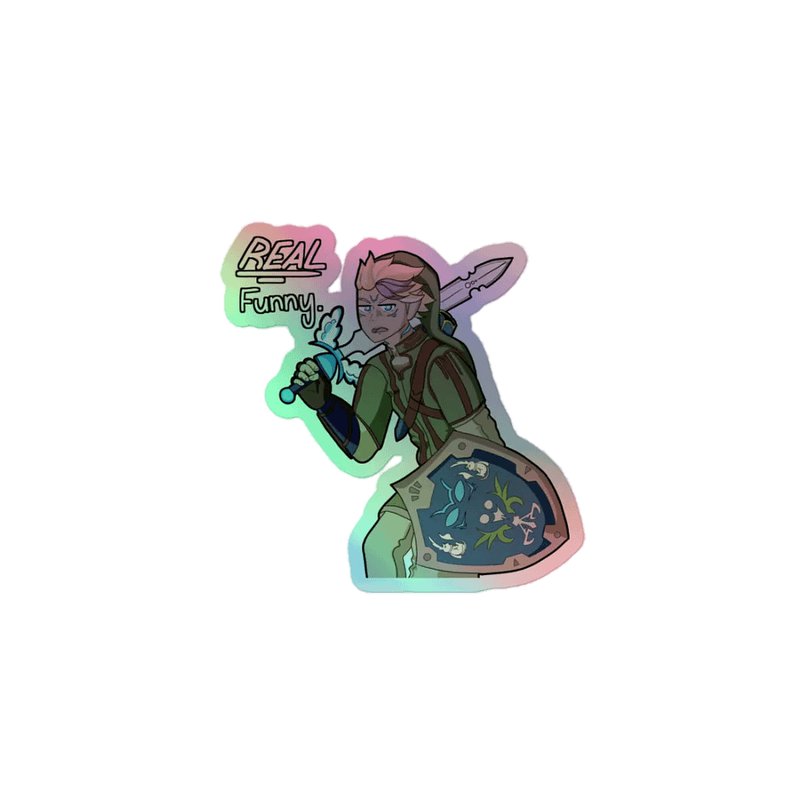 'The Legendary Hero...?' Holographic Sticker product image (1)