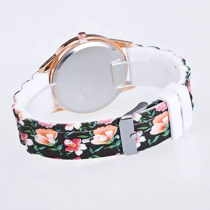 Printed Flowers Fashion Watch Watches Quartz Analog Women Wristwatch Girls product image (7)