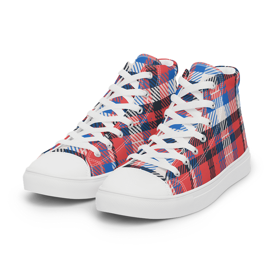 Plaid Power Women's High Top Canvas Shoes product image (6)
