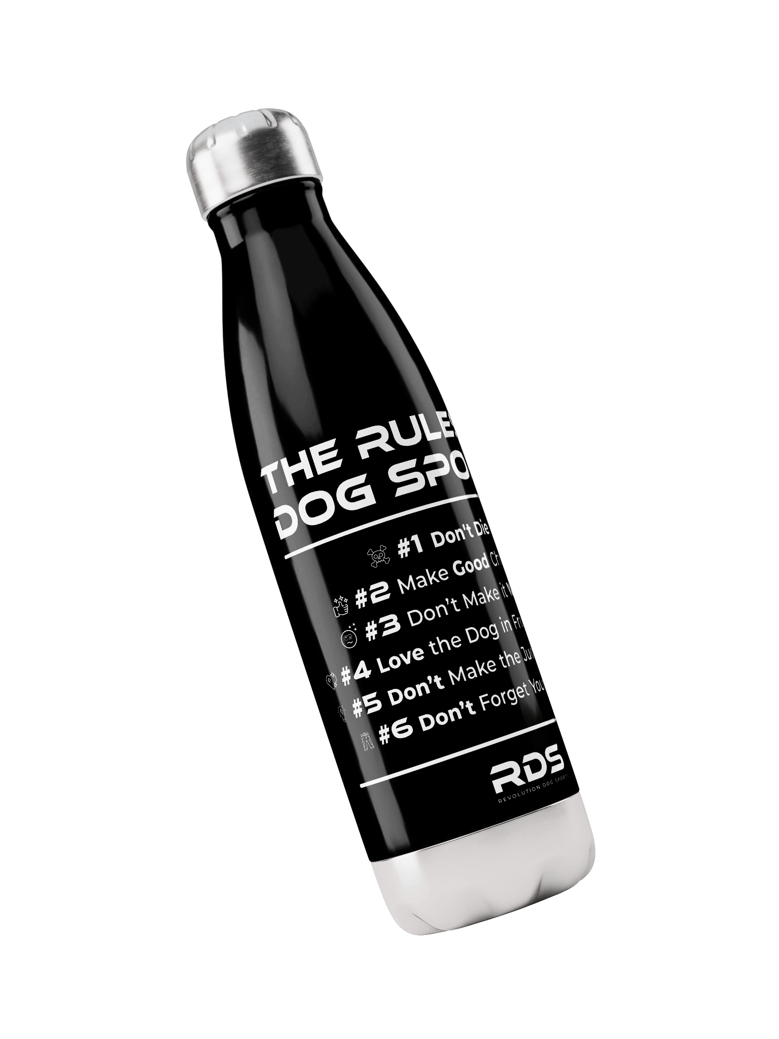 The Rules of Dog Sports Water Bottle product image (2)