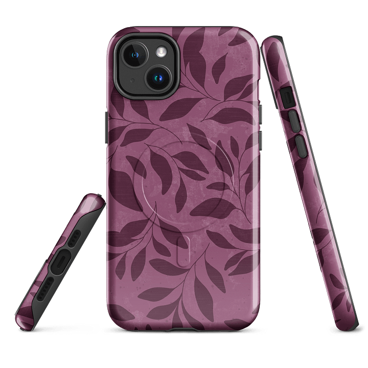 Midnight Foliage Magenta MagSafe Tough Case for iPhone product image (2)